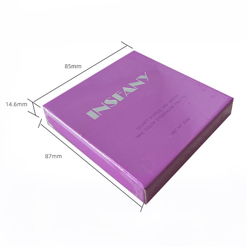 Brighten Eyes Nine-Color Eyeshadow Palette - Iridescent Diamond Purple & Raspberry Jam
