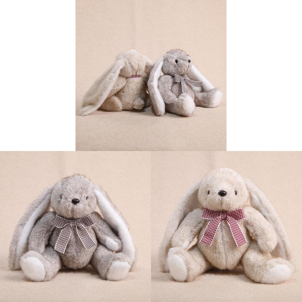 Cute Sitting Rabbit Plush Toy With Bow Tie For Kids And Girls Gift