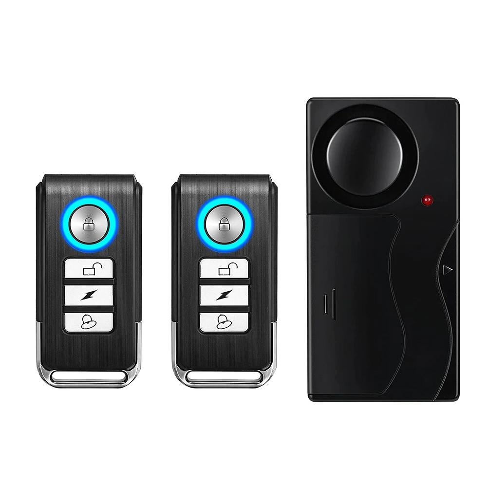 Naujas 110 dB Durų ir Langų Vibracijos Signalizatorius Belaidis Apsaugos Nuo Vagystės Signalizatorius Su Nuotolinio Valdymo Pulteliu Namų Dviračių Saugumo Įsilaužimo Signalizatorius