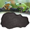 NW‑29 Plastic Reptiles Feeder Basin Snake Frogs Drinking Feeding Dish Landscape DecorationsDeep Coffee Color