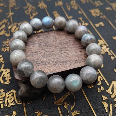 Natural Moonstone Bead Bracelet Simple Labradorite Bead Bracelet DIY Handmade Beaded Jewelry