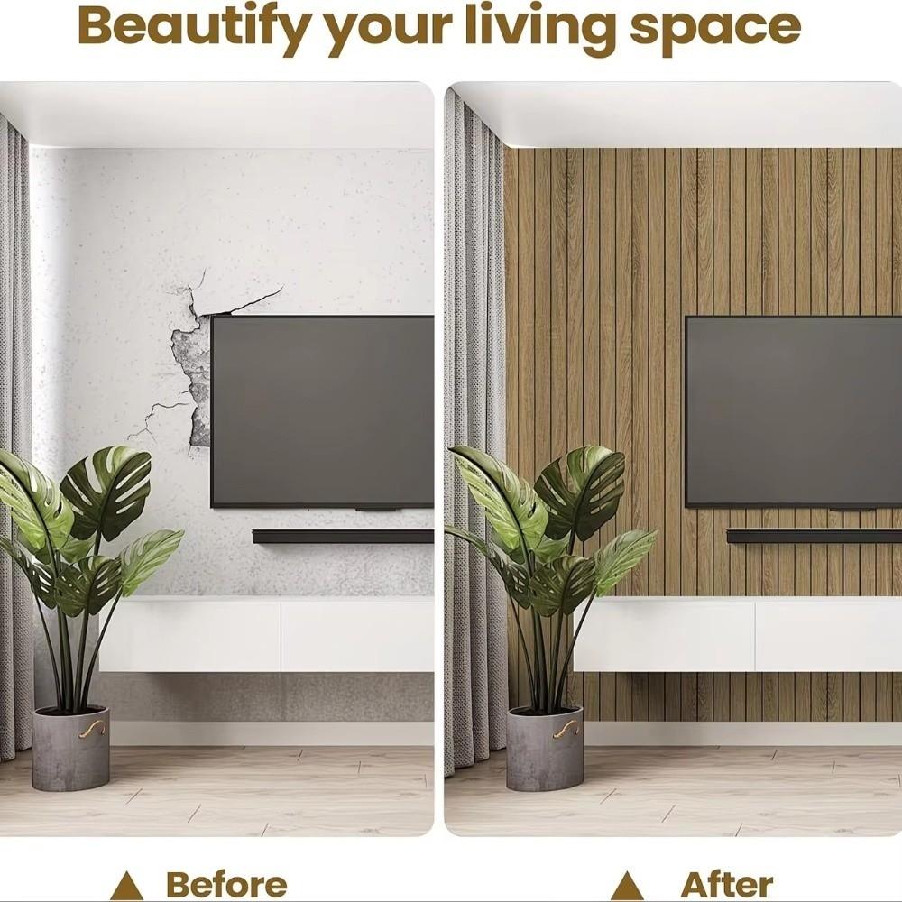 10pcs 30x30cm Wood Grain Wallpaper Waterproof Foam Wall Stickers Durable Wall Decoration Stickers