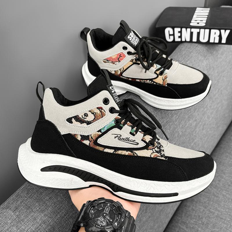

Live 2025 four seasons new ins niche retro sports shoes leather surface breathable outdoor running casual men s shoes 39