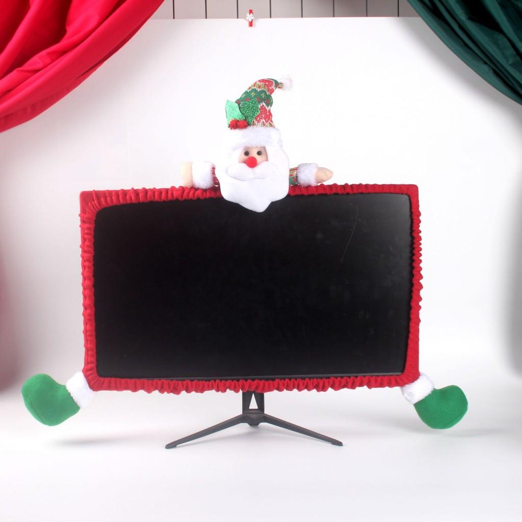 Santa Snowman Claus Elk Christmas Decorations Computer Dustproof Gift Cover