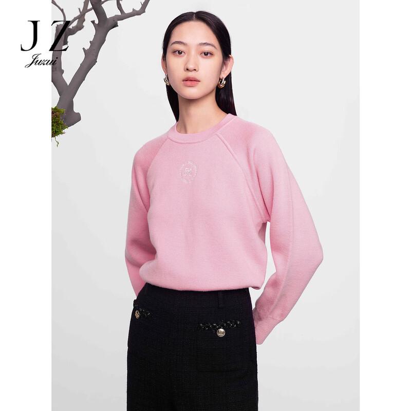 JUZUI Women's Embroidered Round Neck Winter Sweater
