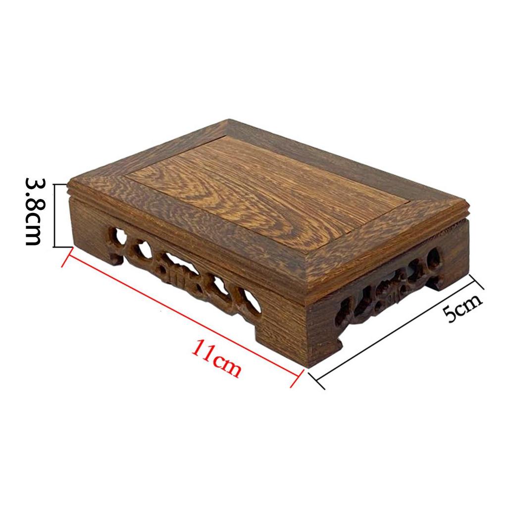 Solid Wood Flower Pot Display Stand Wooden Base Planter Rack Decorative Vase Pedestal for Home Garden Porch Corridor