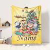 Custom Name Rabbit Dreams Flannel Blanket Throw Blanket Soft Warm Sofa Bed Decor Unique Gift