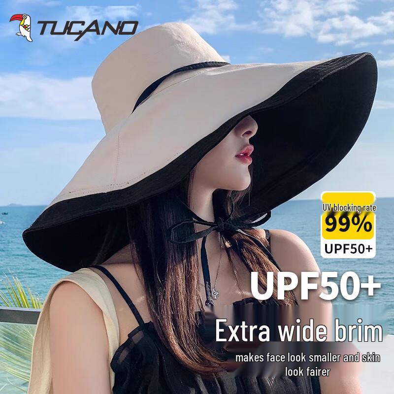 Women s Wide Brim UV Protection Visor Sun Hat