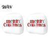 Funny Christmas Car Prints 2Pcs Headrest Covers, Elastic Holiday Printed Head Rest Cover, Fabric Seat Accessories Auto Pillow Protector for