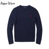 RogueWave Rundhalsad Pullover Trendig Topp Stickad Tröja Casual Tröja Herrkläder Höst/vinter
