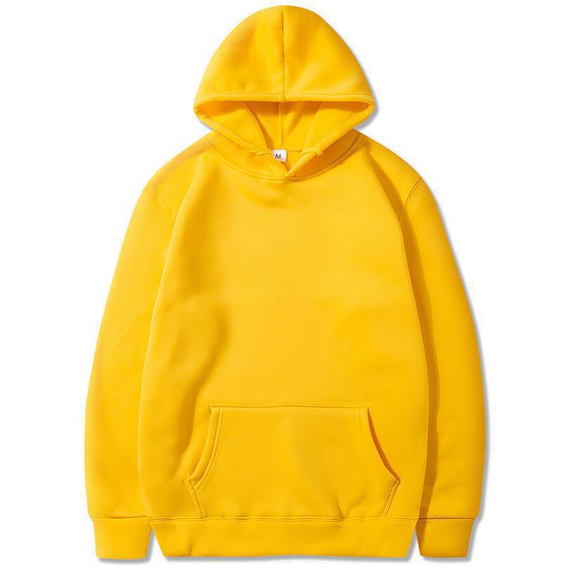 Pulover cu glugă clasic pentru bărbați Pulover fleece de culoare uni