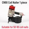 Pneumatic Coil Nailer: CN55, CN70, CN80 for Packaging, Pallets, Box Nailing with Threaded and Smooth Shank Nails.