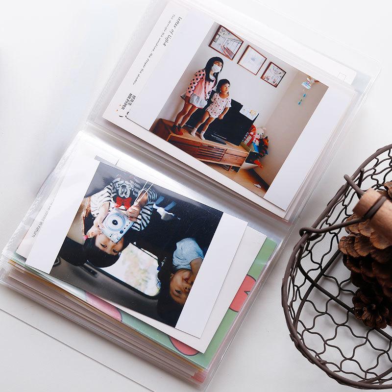 

40-страничная коллекция фотокарточек формата А6 Прозрачная Видимая Наклейка большой емкости Книга Простота Идол Кпоп Держатель Фото Держатель T