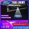 New 2026 Car Sticker 2pc Car Welcome Light Door Side Projector Induction Lamp Accessory For Ford Fiesta Mustang Fusion Explorer