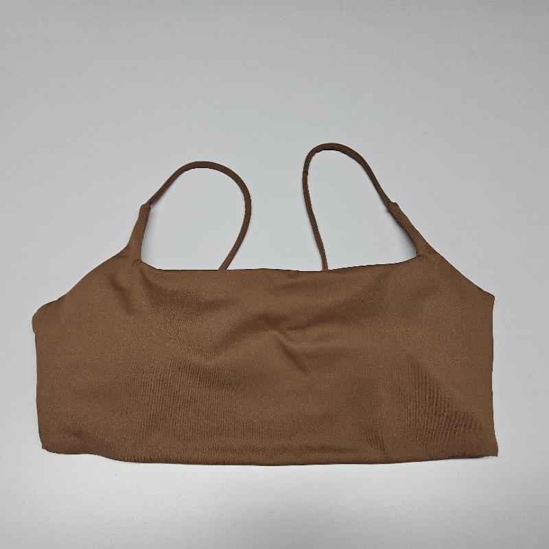 European & American Fashion Strappy Sports Bra - Skin-friendly, Yoga-Ready, with Nude Feel & Stylish Open Back Design