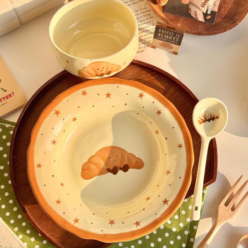 ZISIZ Fruit Croissant Underglaze Ceramic Dining Set
