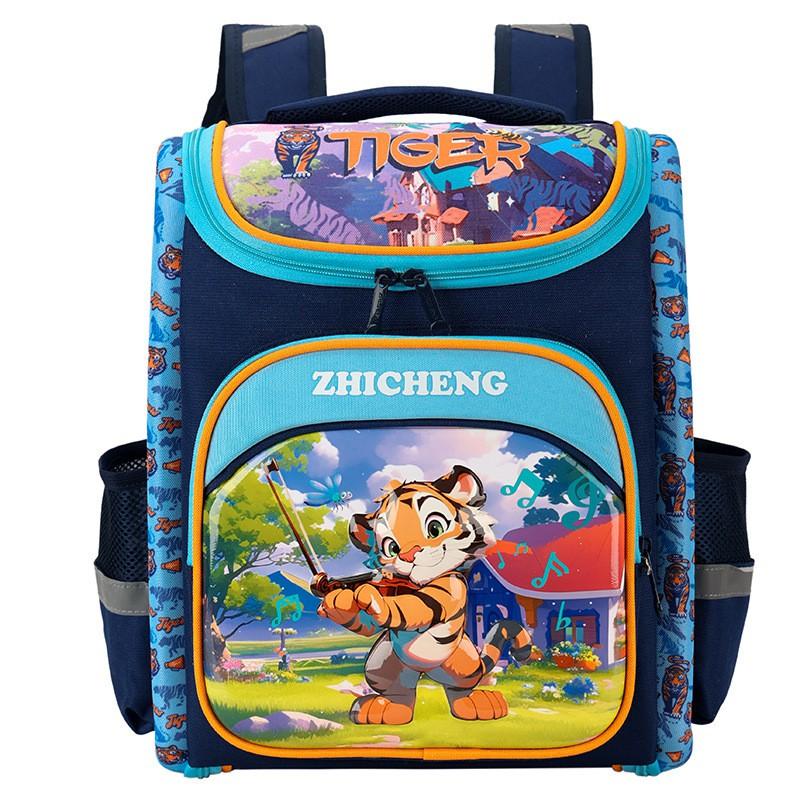 Lightweight Kids School Backpack With 3D Printed Animal Patterns Breathable Nylon Daypack Boys Girls Ages 8-10