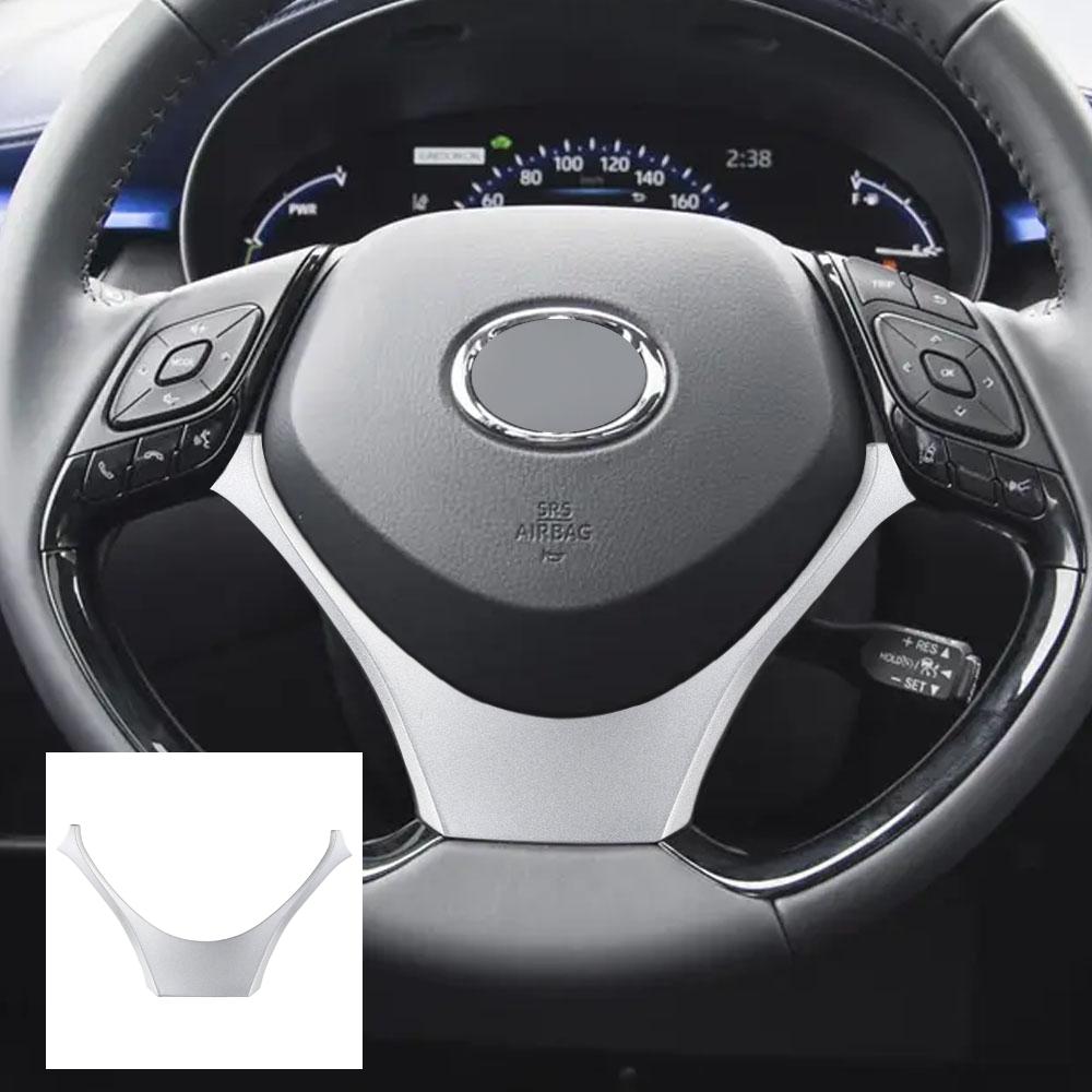 

ABS Декоративная накладка на панель рулевого колеса автомобиля, молдинг, наклейка для Toyota C-Hr Chr 2017-2022, автомобильные аксессуары серебряный