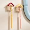 House Shape Wall Toothbrush Rack Cartoon Toothbrush Organizer Toothbrush Holder  Bathroom Storage