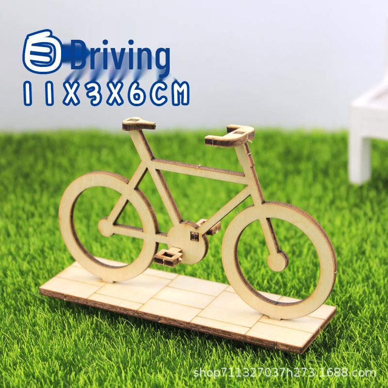 3D Wooden Puzzle Set: Small Handmade House & Car Building Blocks for Children