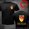 Design Divertente Italia Sicilia Bandiera Sicilia Palermo Camicia Italiana Unisex Moda Trendy Abbigliamento Casual Top alla Moda Maglietta Tempo Libero