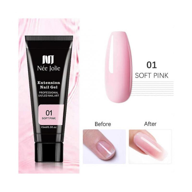 Polygel Nagelkit med UV-ljus Snabb Nagelförlängning Gel Byggare Professionellt Enkelt Polygelkit för Nybörjare Och Nageltekniker