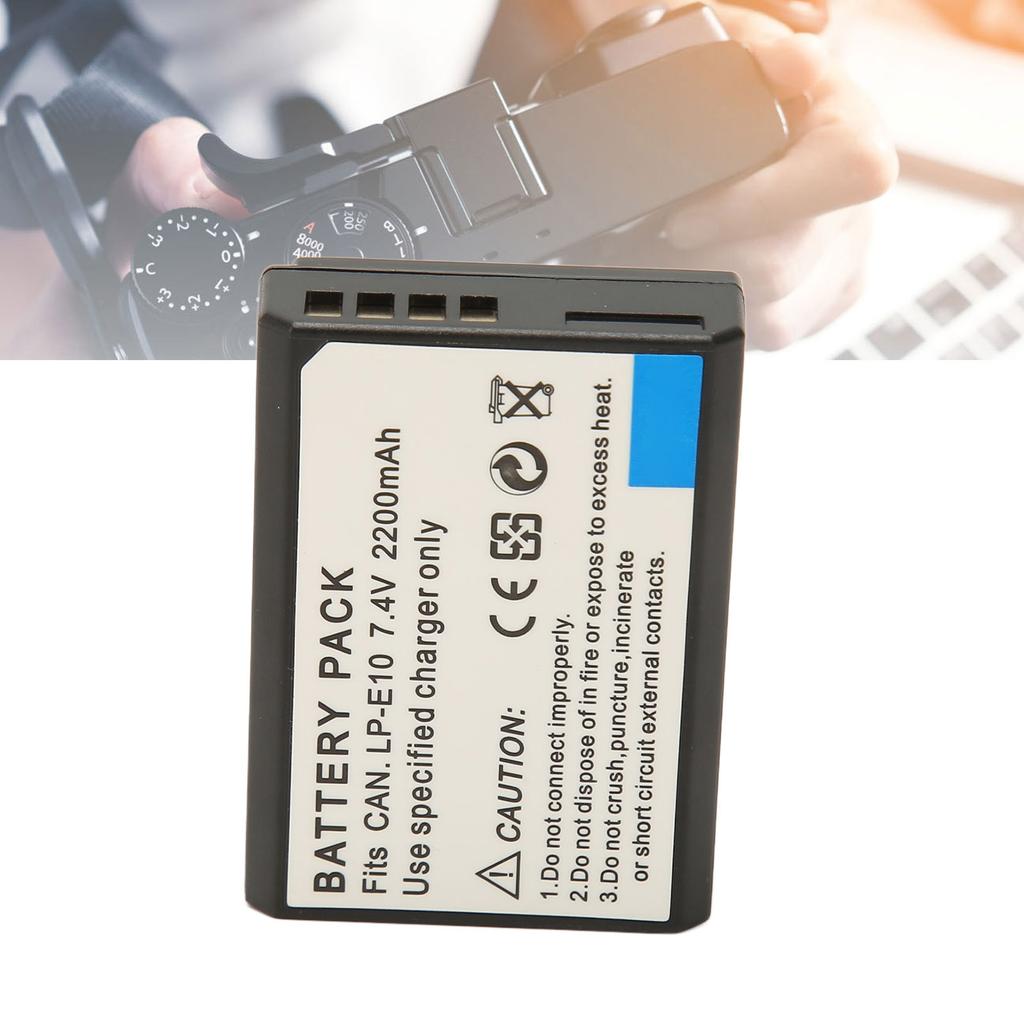 LP E10 Lithium Ion Battery Professional 7.4V 2200mAh Camera Replacement Battery for 1300d 1100D 1200