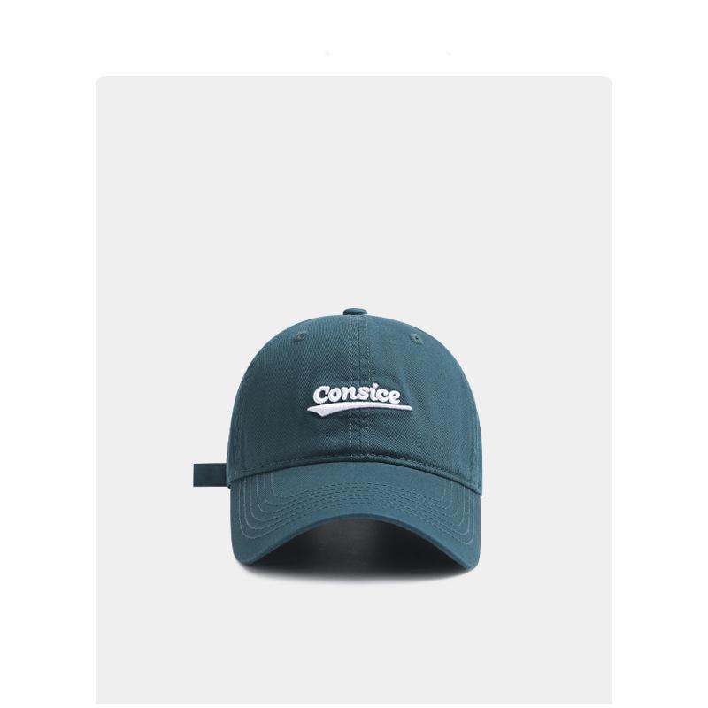 

Simple letter embroidery soft top cap men and women spring and summer fashion versatile casual couple trendy baseball cap Adjustable зелёный