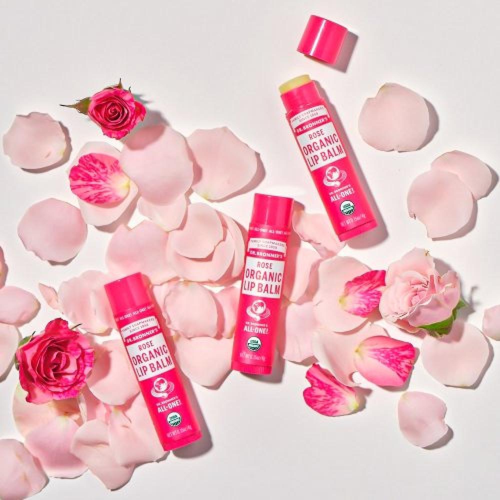 Dr.bronner S [3pack] roSe Organic Lip Balm 4g