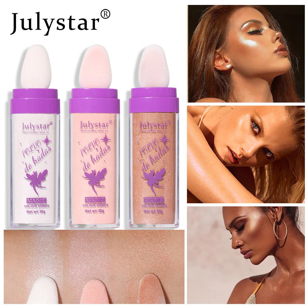 Polvere illuminante Illumina tutto il corpo Polvere riparatrice in polvere ad alta luminosità Trucco riparatore tridimensionale naturale