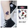Waterproof Colorful Flower Tattoo Stickers - Disposable Tattoos