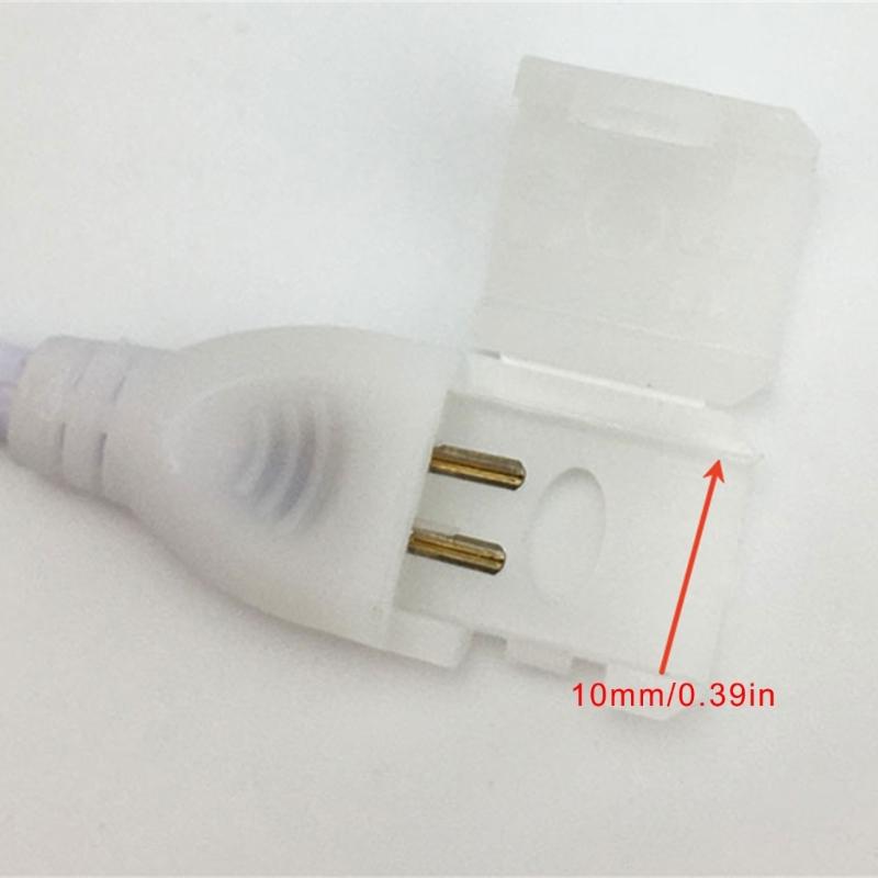 220V LED Strips Light Power Plug 10mm Width Light Strips Connector for Single Color LED Strips Light Wire Connection