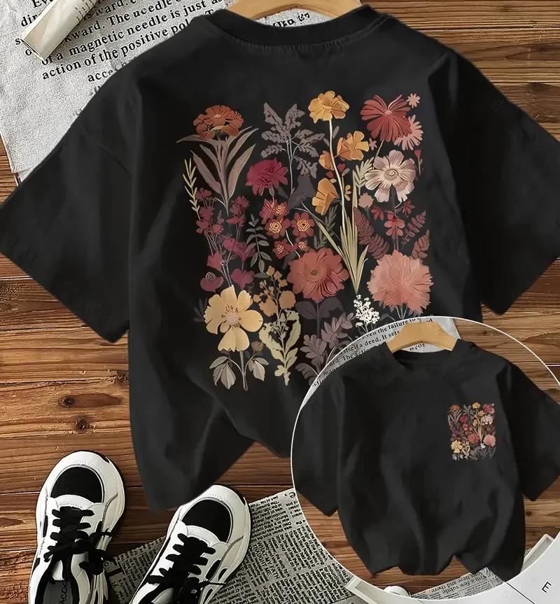 Women Clothing Natureinspired Design TShirt FeUnisex Funny T Shirts Korean Fashion Graphic Tees Tops Aesthetic Clothes Casual