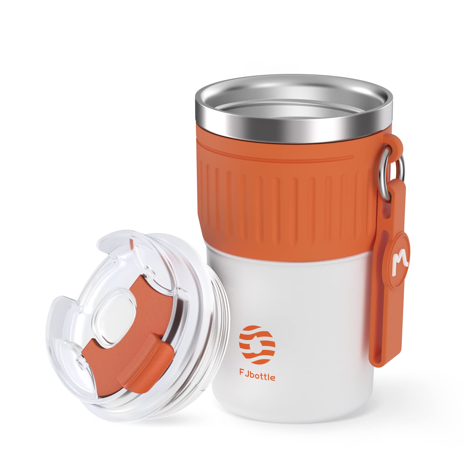 

FJbottle 0.4L Vacuum Insulated Water BottleTumbler with Lid and Strap, Insulates for Hot or Cold Drinks, Portable, Convenience Store Cup, Portable