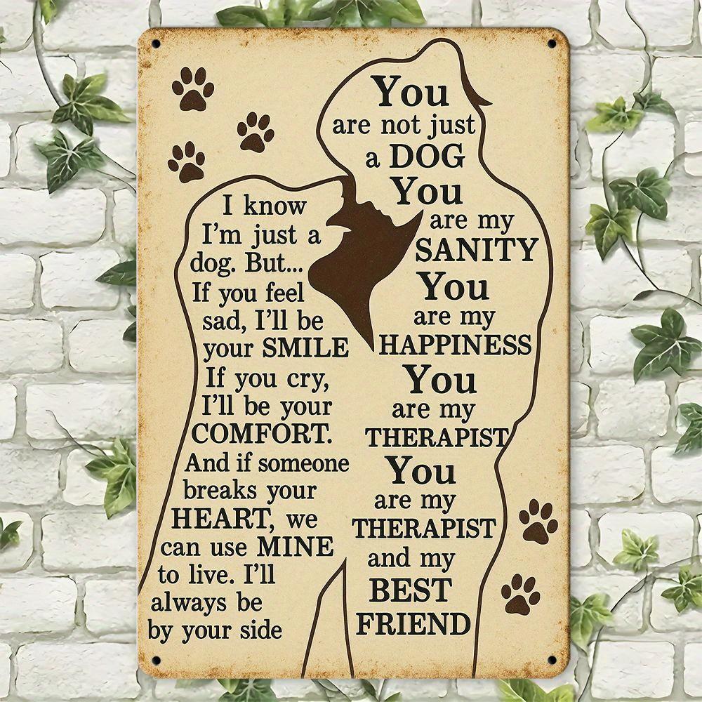 

Vintage Dog Love Sign - 20x30cm Heartwarming Metal Decor for Pet Lovers чистый