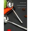 Food-Grade Soup Spoon 304 Stainless Steel Spoon with Thickened Round Handle for Home Use, Soup Spoon and Skimmer Two-In-One, Commercial Hot Pot Spoon