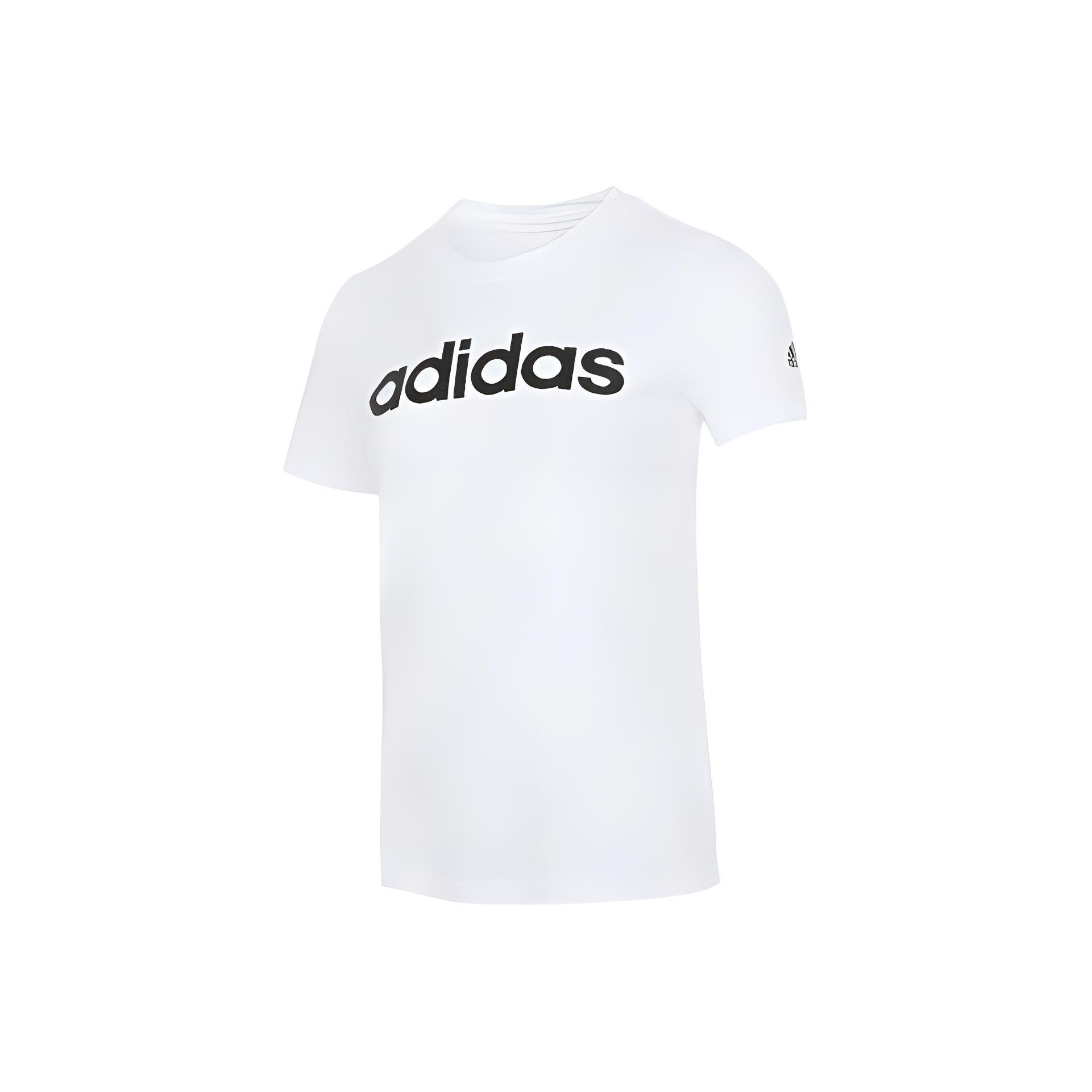 Adidas W Lin T Logo Printed Sports Crew Neck Short Sleeve T Shirt Women Tops White GL0768 L