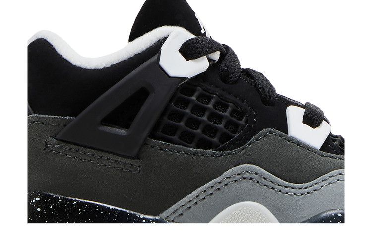 Adidași pentru copii Nike Jordan 4 Retro Fear (2024) (TD) Negru/Alb/Antracit/Negru/Pure Platină