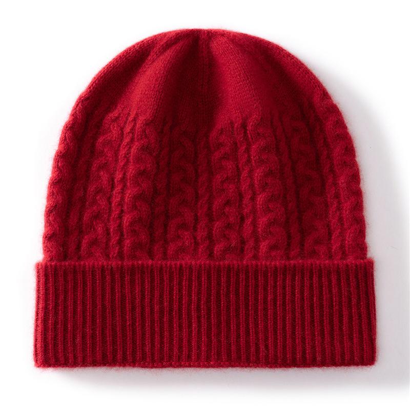 Cashmere Autumn and Winter New Unisex Fashionable Twist Casual Warm Ear Protection Coldproof Knitted Hat