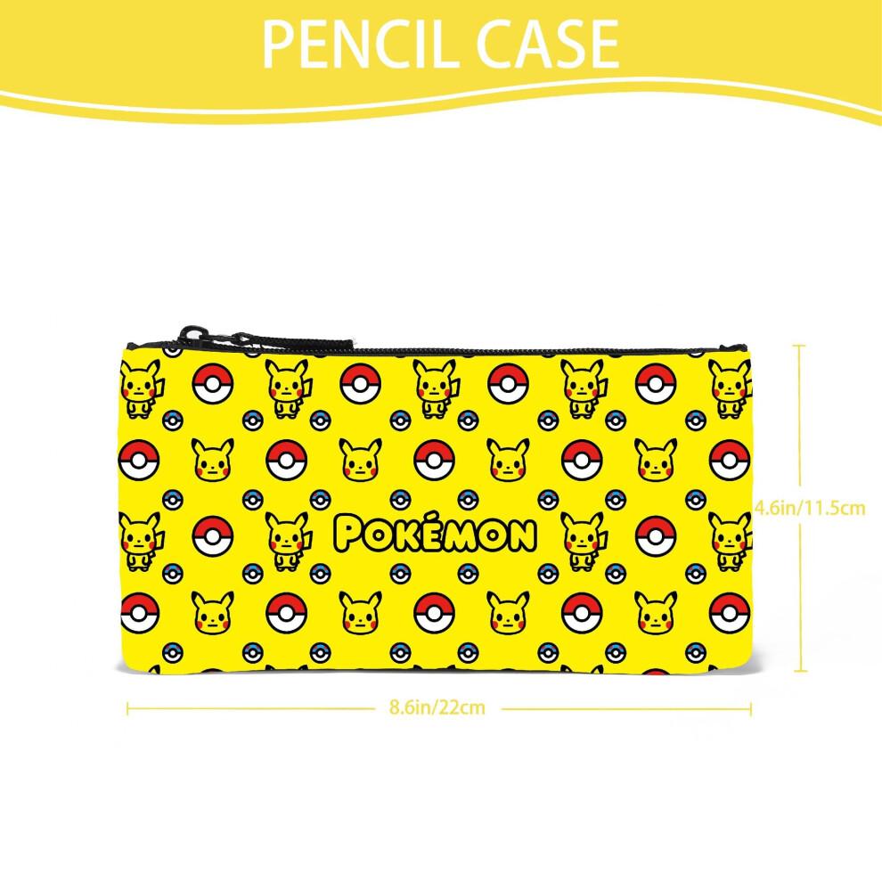 (A) Pokemon Pikachu Bag Shoulder Bag Student School Bag Computer Bag