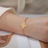 Trendy Adjustable Double Layer Witch Knot Bracelet for Women - Stainless Steel Hand Jewelry