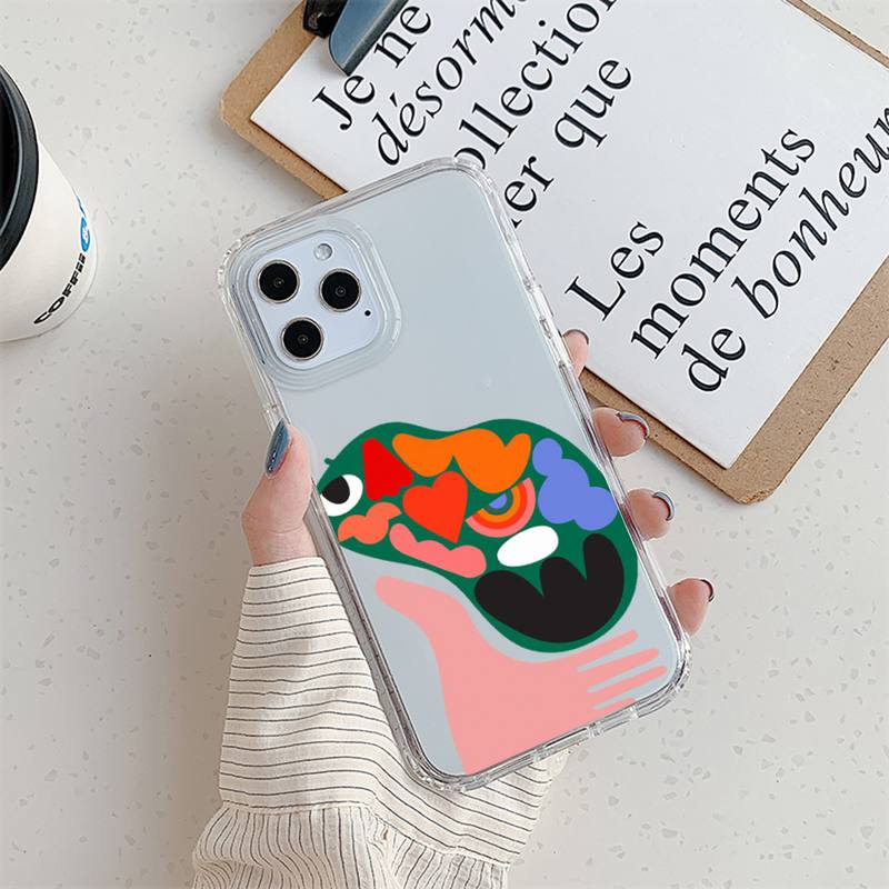 Ilustracja Amber Vittoria Etui na telefon Dla iPhone 11 12 Mini 13 14 Pro XS Max X 8 7 6s Plus 5 SE XR Przezroczysta obudowa