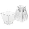 20pcs 60ml Dessert Cups Square Cup Mouth Ice Cream Cup Disposable Plastic Mousse Cups  Yogurt