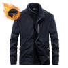 Men's Autumn and Winter Outdoor Casual Thickened Velvet Warm Stand-up Collar Sweatshirt Jacket Polar Fleece Top