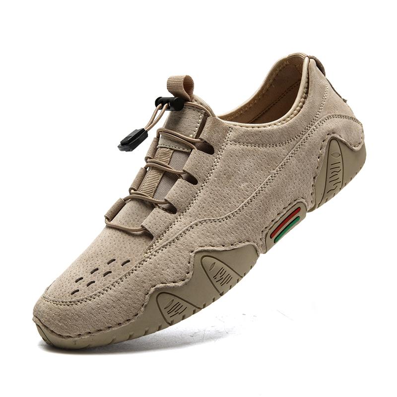 Soft Sole Lightweight Shoes Outdoor Jogging Anti-Slip Wearable Comfort Shoes Genuine Leather Men Loafers Casual Shoes Sneakers