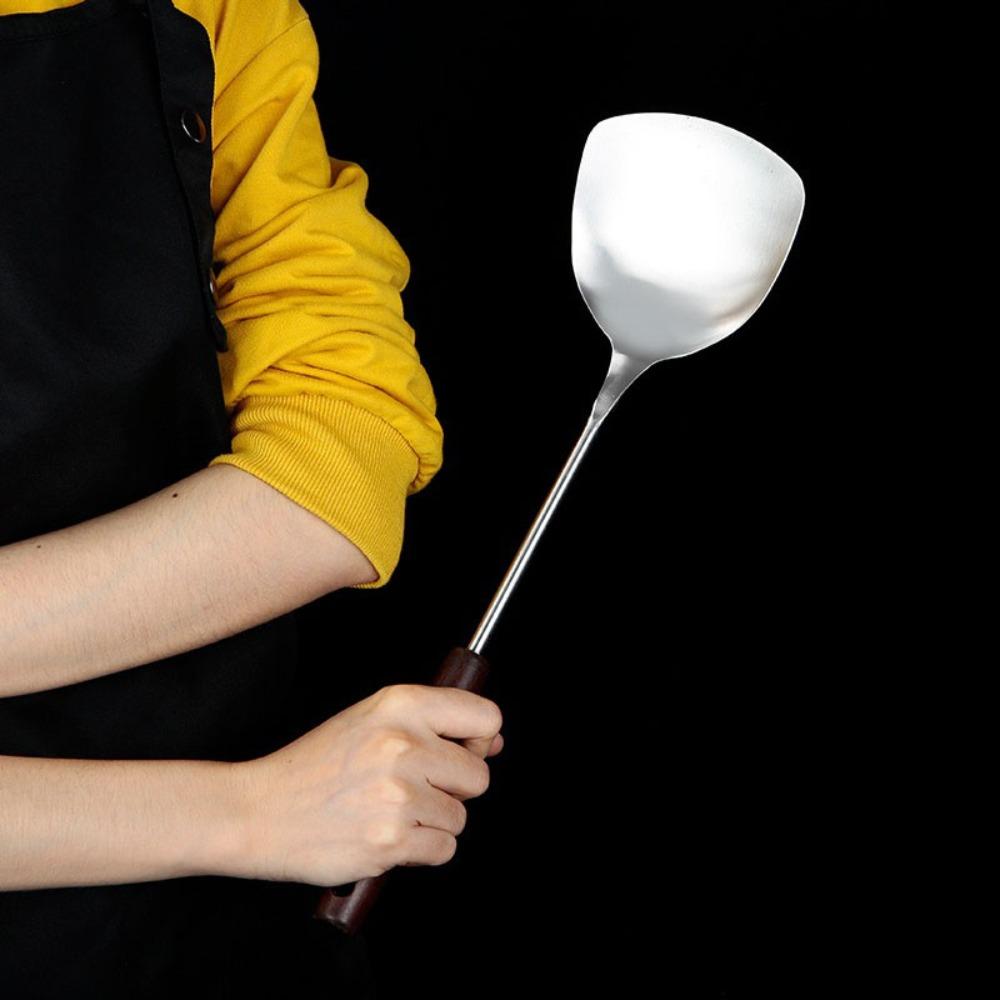 Long Wok Spatula Stainless Steel Cooking Shovel  Kitchen Utensils  Accessories Essentials