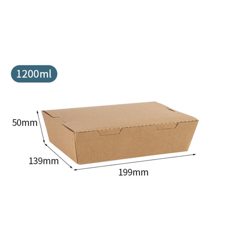 Changbaosen Kraft Paper Disposable Food Containers 1200ml