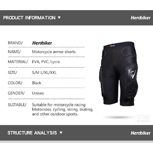 Motorcycle Riding Pants Anti-fall Motorbike Shorts Shock-absorbing Outdoor Sport Protective Gears Thigh Hip Protection Pants