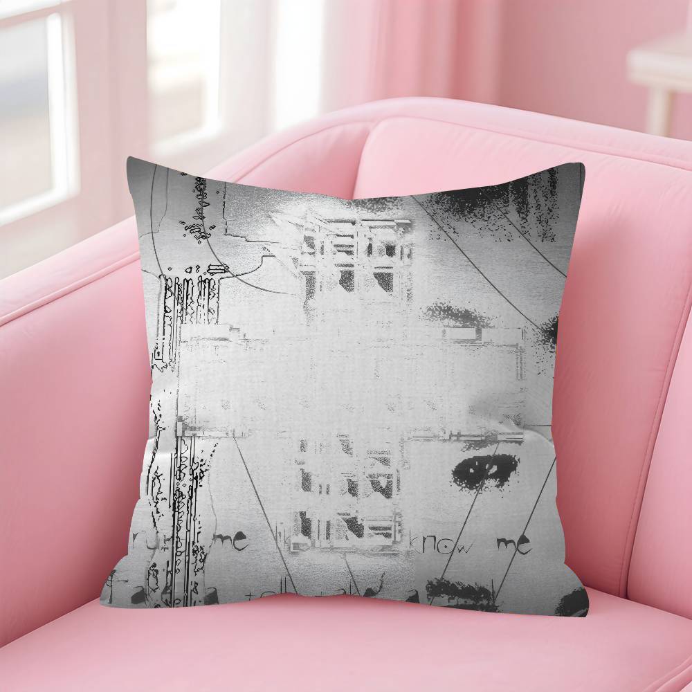 Rapper 2Hollis Star Album Double-Sided Printed Pillow Cover Short Plush Suitable Living Rooms Bedrooms Sofas Throw Cushion Cover