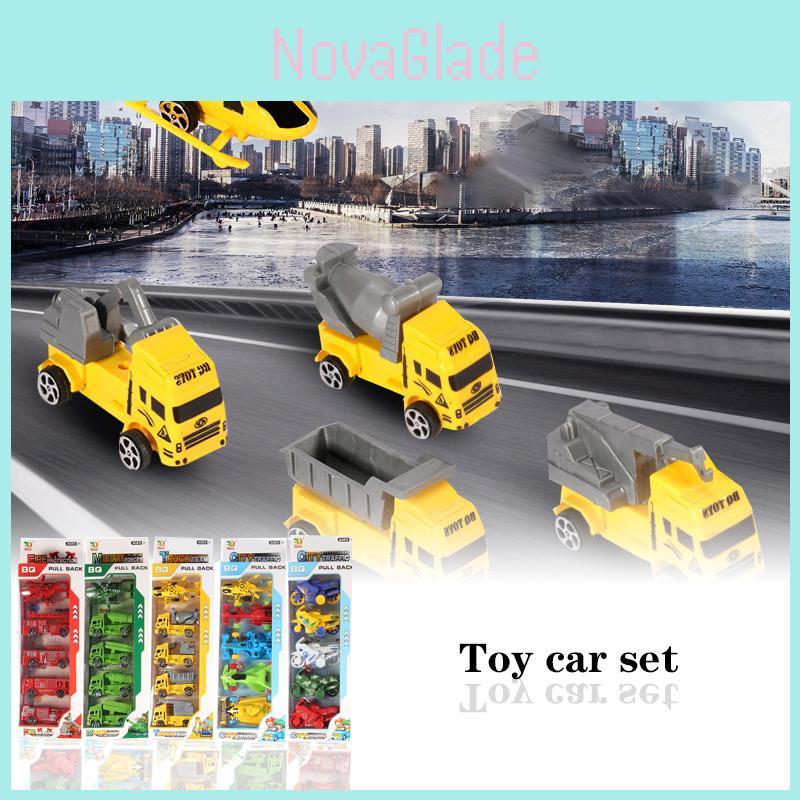 Toy Cars Truck Helicopter City Engineering Set With Safe Non-toxic Plastic For Kids